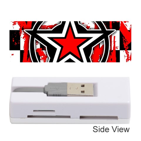 Star Checkerboard Splatter Memory Card Reader (Stick) from ArtsNow.com Front