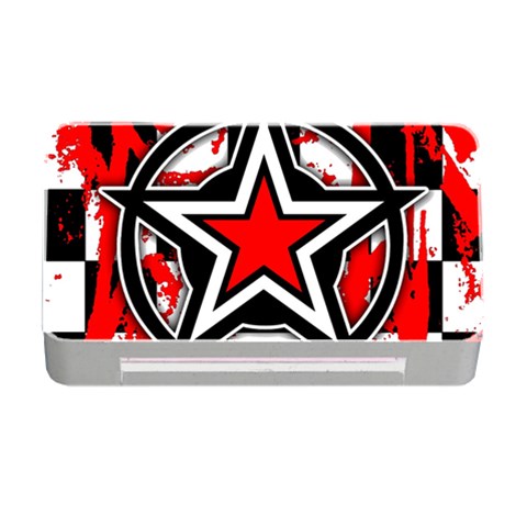 Star Checkerboard Splatter Memory Card Reader with CF from ArtsNow.com Front