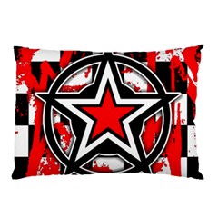 Star Checkerboard Splatter Pillow Case (Two Sides) from ArtsNow.com Front