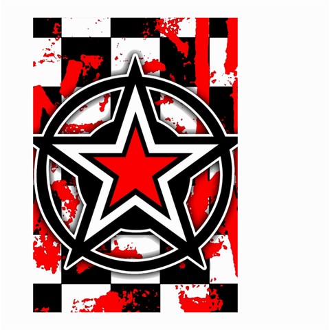 Star Checkerboard Splatter Small Garden Flag (Two Sides) from ArtsNow.com Front