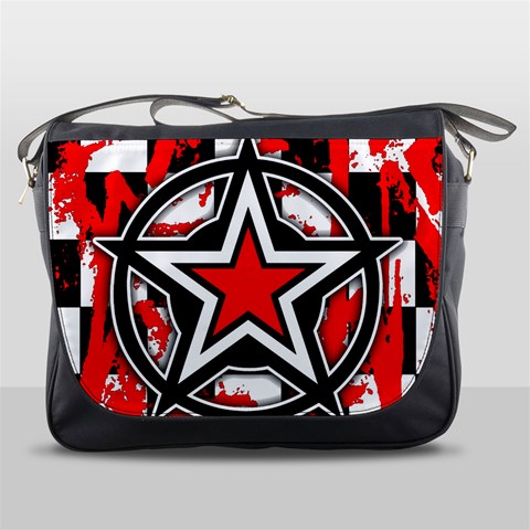 Star Checkerboard Splatter Messenger Bag from ArtsNow.com Front