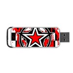 Star Checkerboard Splatter Portable USB Flash (Two Sides)