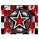 Star Checkerboard Splatter Cosmetic Bag (XXXL)