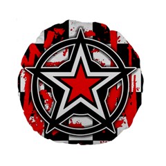 Star Checkerboard Splatter Standard 15  Premium Round Cushion  from ArtsNow.com Front