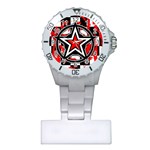 Star Checkerboard Splatter Plastic Nurses Watch