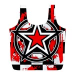 Star Checkerboard Splatter Full Print Recycle Bag (L)