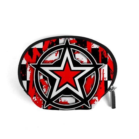 Star Checkerboard Splatter Accessory Pouch (Small) from ArtsNow.com Front