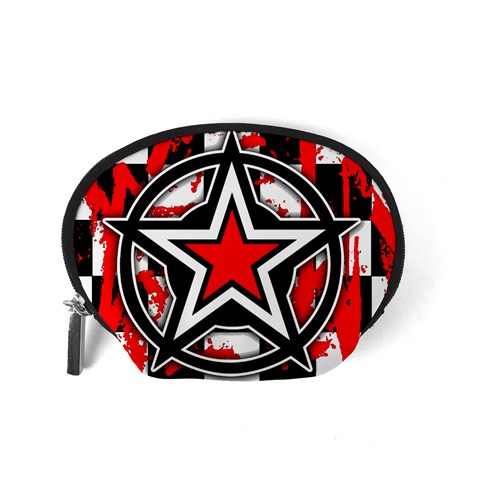 Star Checkerboard Splatter Accessory Pouch (Small) from ArtsNow.com Back