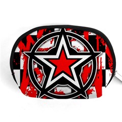 Star Checkerboard Splatter Accessory Pouch (Medium) from ArtsNow.com Front