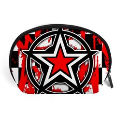 Star Checkerboard Splatter Accessory Pouch (Large) from ArtsNow.com Front