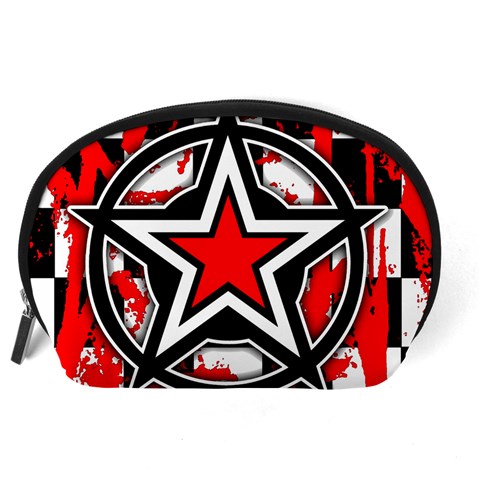 Star Checkerboard Splatter Accessory Pouch (Large) from ArtsNow.com Back