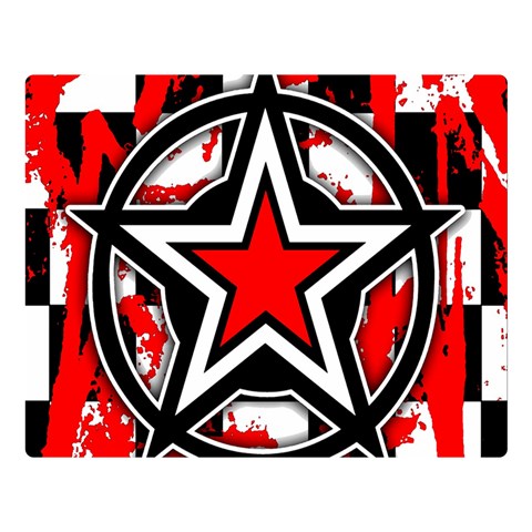 Star Checkerboard Splatter Double Sided Flano Blanket (Large) from ArtsNow.com 80 x60  Blanket Front