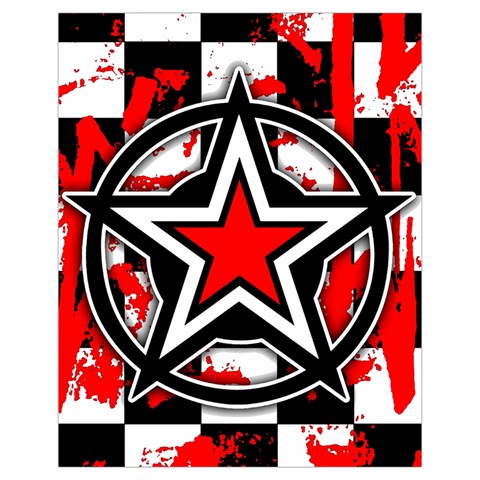 Star Checkerboard Splatter Drawstring Pouch (XL) from ArtsNow.com Front