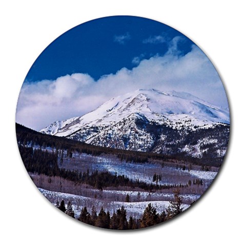 Mountain Wilderness Round Mousepad from ArtsNow.com Front