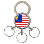 800px-Flag_of_Malaysia_svg 3-Ring Key Chain