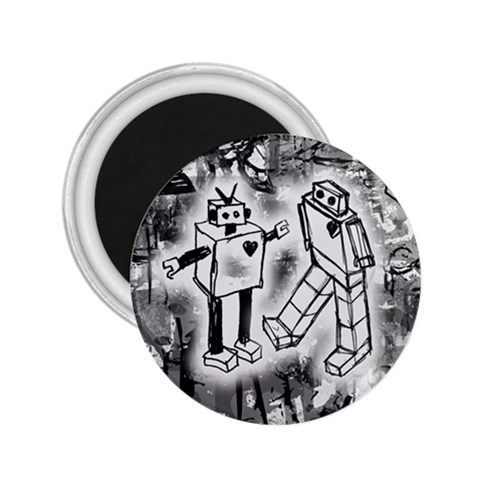 Robot Love 2.25  Magnet from ArtsNow.com Front