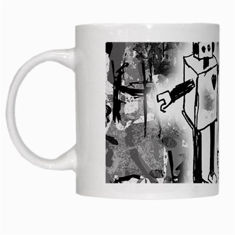 Robot Love White Mug from ArtsNow.com Left