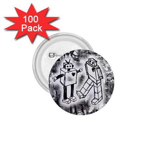 Robot Love 1.75  Button (100 pack)  from ArtsNow.com Front