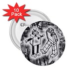 Robot Love 2.25  Button (10 pack)
