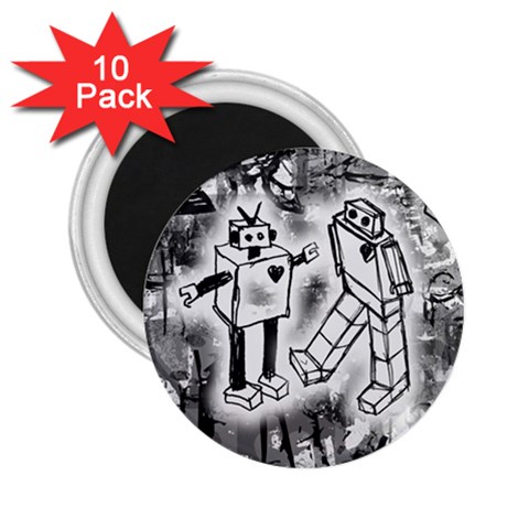 Robot Love 2.25  Magnet (10 pack) from ArtsNow.com Front