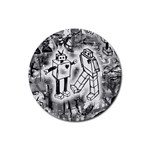 Robot Love Rubber Coaster (Round)