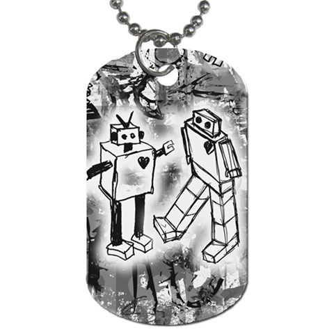 Robot Love Dog Tag (One Side) from ArtsNow.com Front