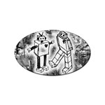 Robot Love Sticker Oval (100 pack)