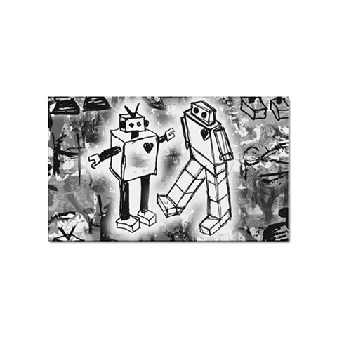 Robot Love Sticker Rectangular (100 pack) from ArtsNow.com Front