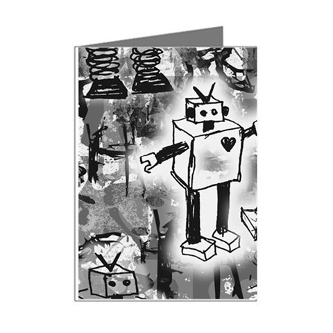 Robot Love Mini Greeting Cards (Pkg of 8) from ArtsNow.com Right