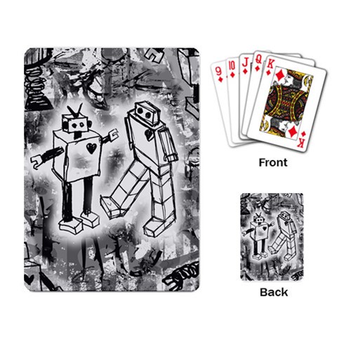 Robot Love Playing Cards Single Design (Rectangle) from ArtsNow.com Back