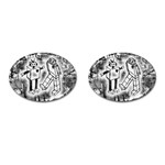 Robot Love Cufflinks (Oval)