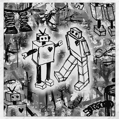 Robot Love Canvas 16  x 16  from ArtsNow.com 15.2 x15.41  Canvas - 1