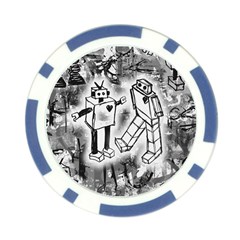 Robot Love Poker Chip Card Guard from ArtsNow.com Front