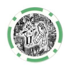 Robot Love Poker Chip Card Guard from ArtsNow.com Back
