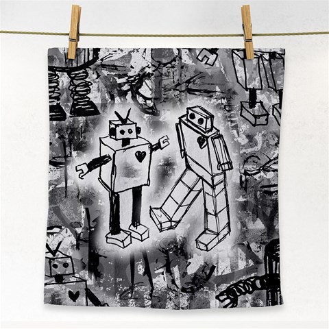 Robot Love Face Towel from ArtsNow.com Front