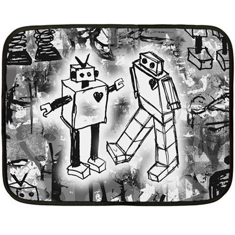 Robot Love Fleece Blanket (Mini) from ArtsNow.com 35 x27  Blanket