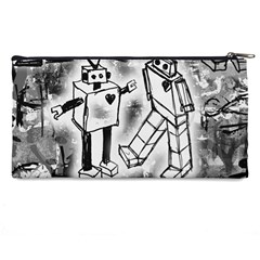 Robot Love Pencil Case from ArtsNow.com Back
