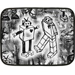 Robot Love Double Sided Fleece Blanket (Mini)