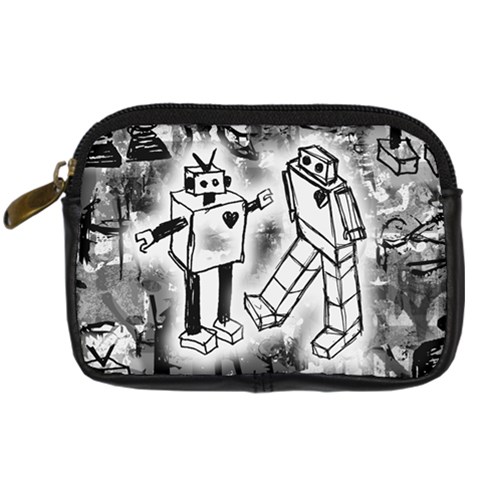 Robot Love Digital Camera Leather Case from ArtsNow.com Front