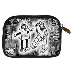 Robot Love Digital Camera Leather Case from ArtsNow.com Back
