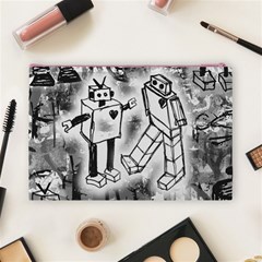 Robot Love Cosmetic Bag (Large) from ArtsNow.com Back