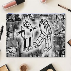 Robot Love Cosmetic Bag (XL) from ArtsNow.com Front