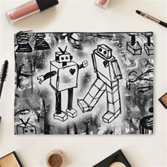 Robot Love Cosmetic Bag (XL) from ArtsNow.com Front