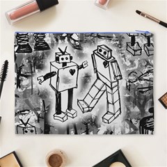 Robot Love Cosmetic Bag (XL) from ArtsNow.com Back