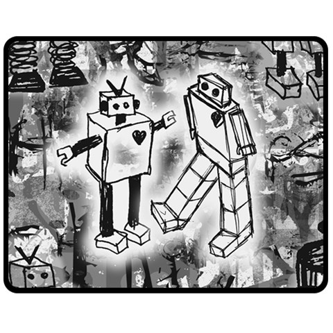 Robot Love Fleece Blanket (Medium) from ArtsNow.com 60 x50  Blanket Front