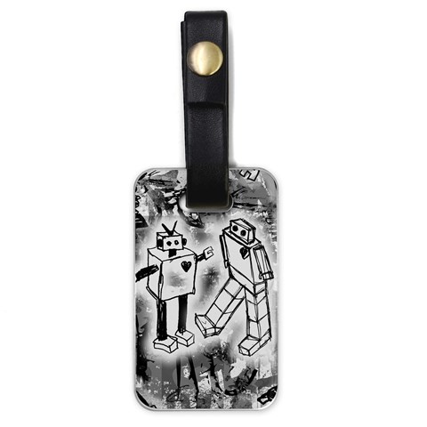 Robot Love Luggage Tag (one side) from ArtsNow.com Front