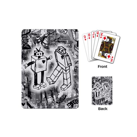 Robot Love Playing Cards Single Design (Mini) from ArtsNow.com Back