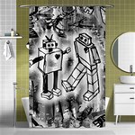 Robot Love Shower Curtain 48  x 72  (Small)