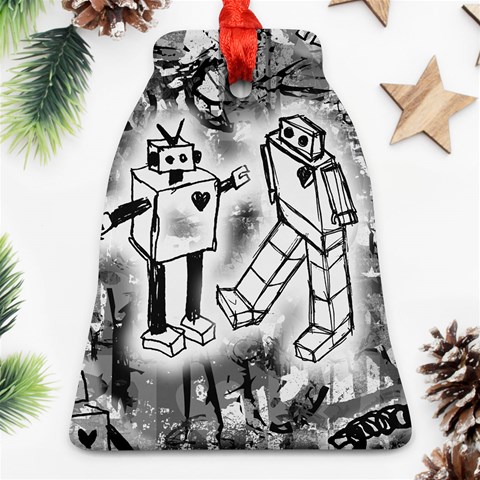 Robot Love Ornament (Bell) from ArtsNow.com Front