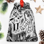 Robot Love Bell Ornament (Two Sides)